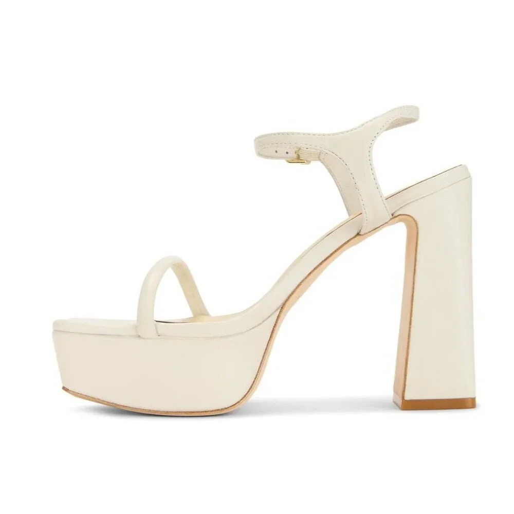 House of Harlow 1960 x REVOLVE Marlene Platforms in Ivory 9.5 With Box High heel